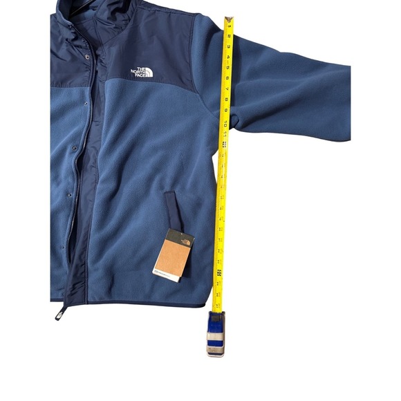 The North Face Mens Fleece Jacket Full Zip Blue Mock Neck Outdoor - Picture 3 of 4